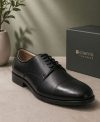 Comfito Black Leather Police Shoes